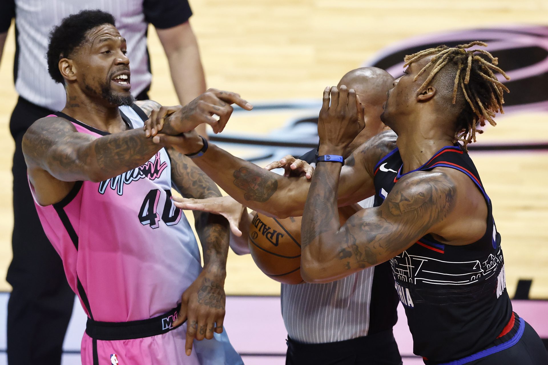 Video: Heat’s Udonis Haslem Ejected After Confronting 76ers’ Dwight Howard