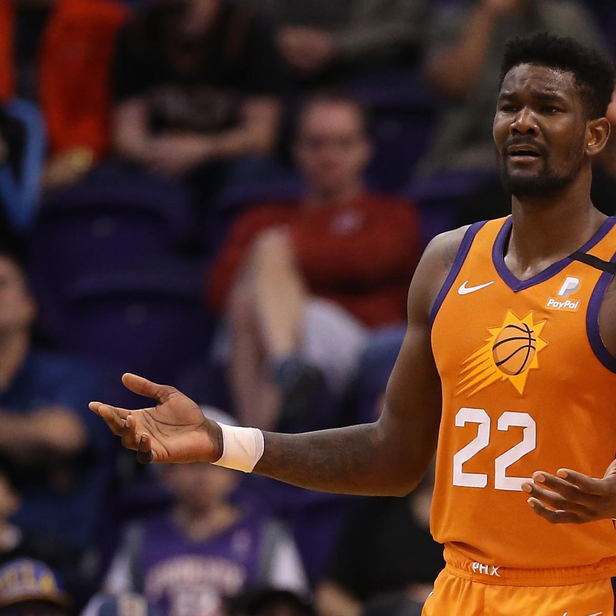 Deandre Ayton May perchance maybe well also no longer Play for Suns vs. Path Blazers Because of Knee Injury