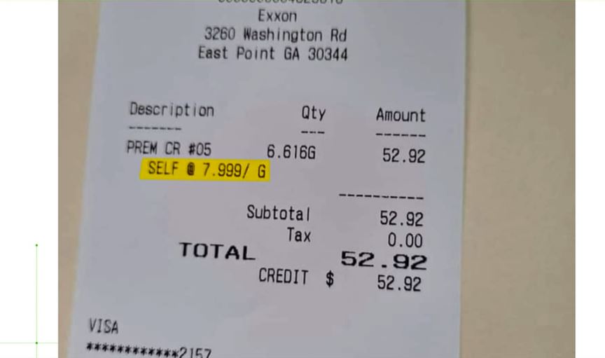 Gasoline Role Supervisor Confirms Charging $7.Ninety nine per Gallon as Seen in Viral Receipt, Denies Gouging