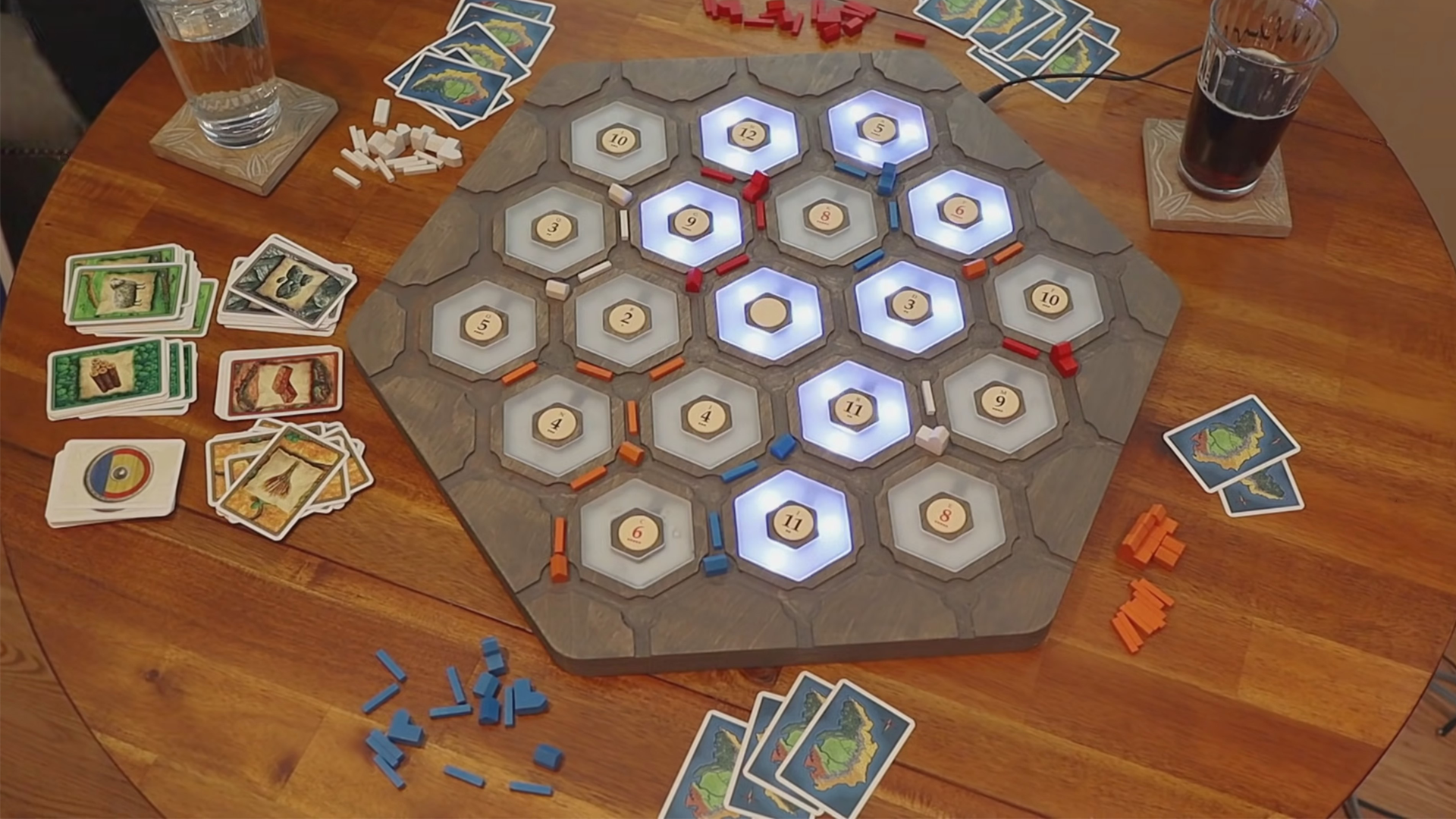 This ‘Catan’ Board Game Rolls for You, Lights Up the Resources You Need