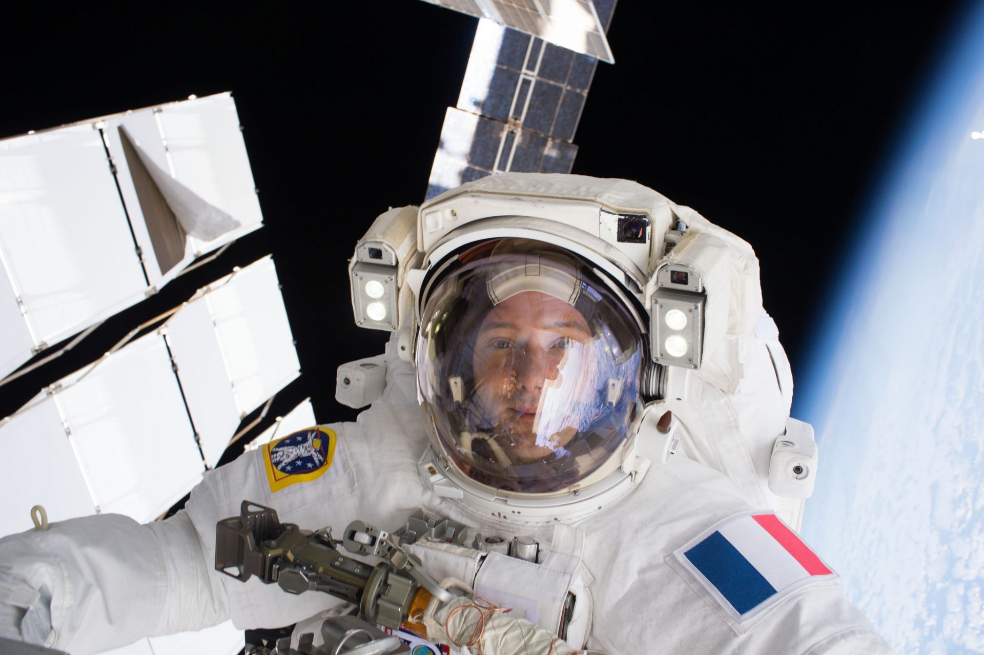 Glimpse astronauts install contemporary position arena solar arrays in a spacewalk at the present time