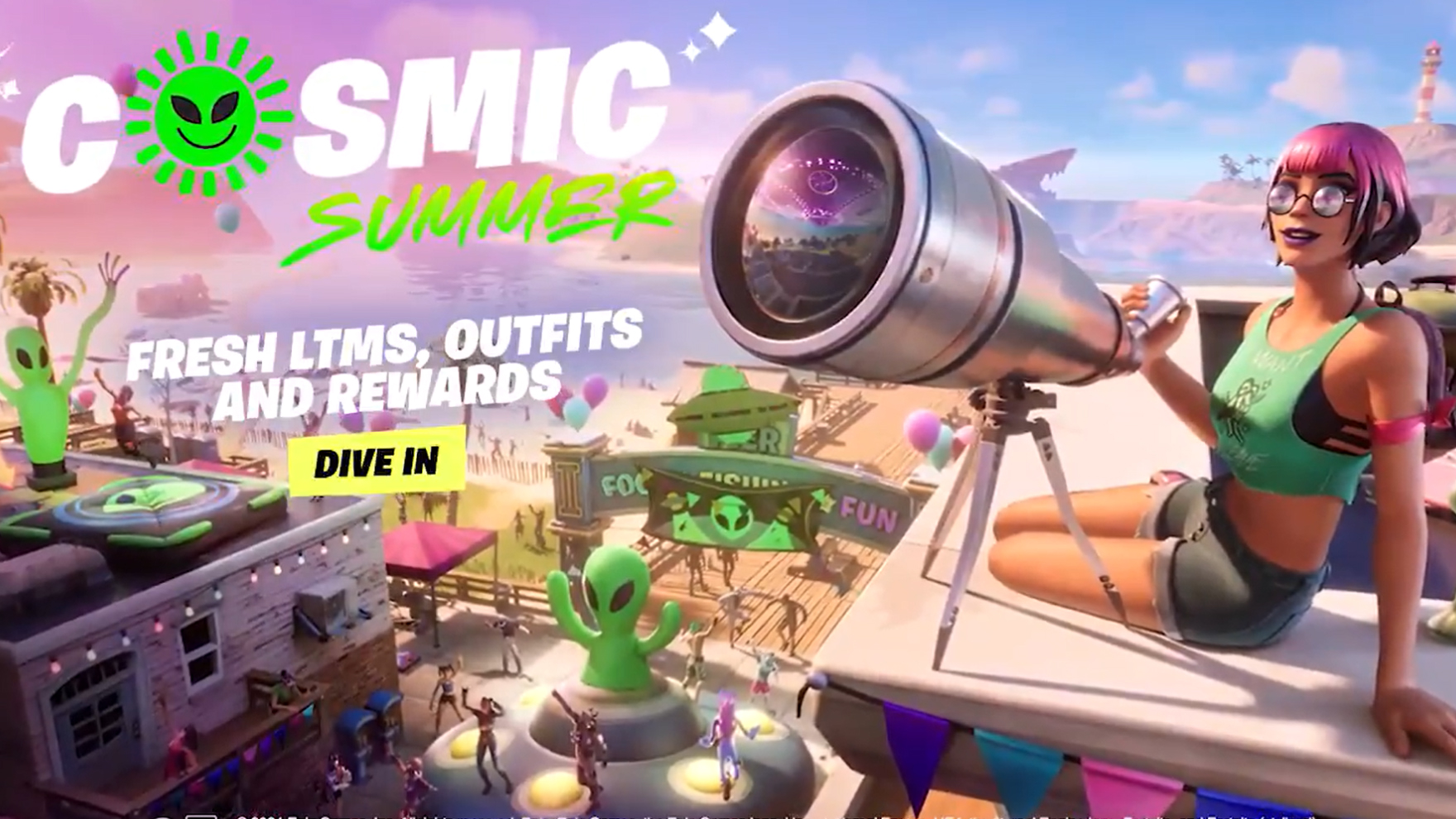 Fortnite launches a ‘Cosmic Summer season’ replace with aliens and residential-themed fun