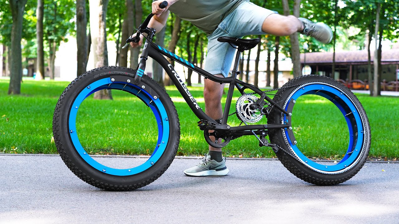 This artificial a hubless bicycle