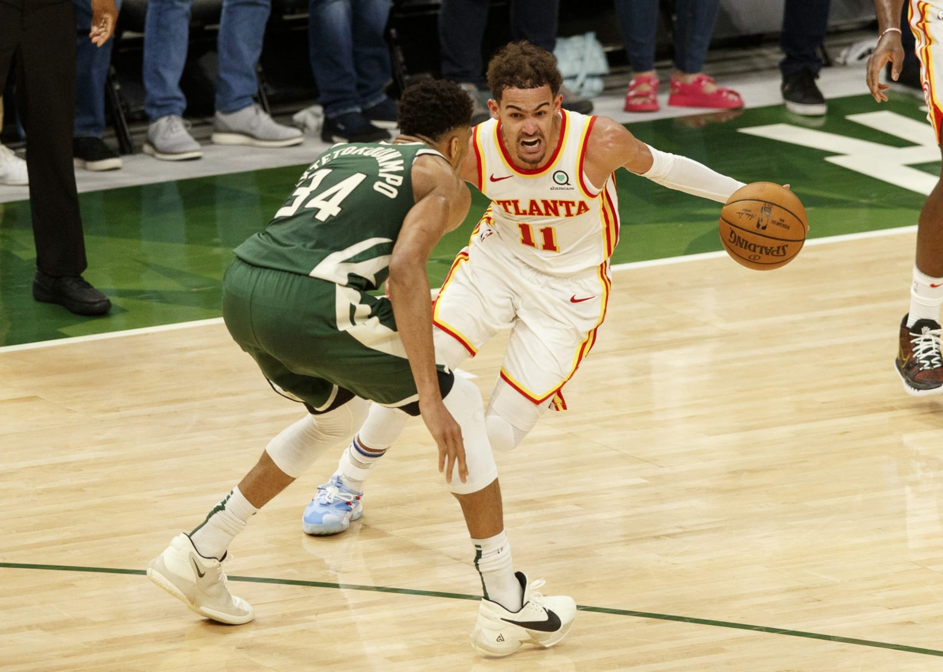 Trae Younger sends effectively must Giannis Antetokounmpo following knee injury
