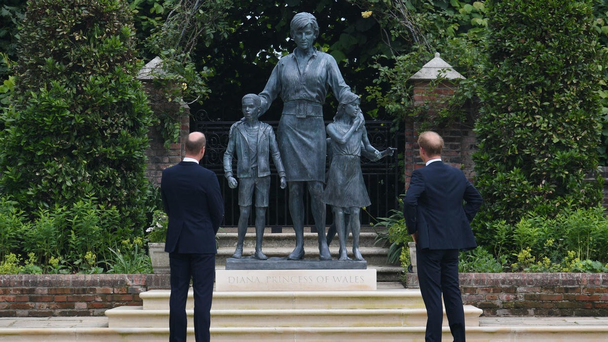 Princes Harry And William Reunite To Unveil Long-Awaited Statue In Honor Of Princess Diana