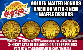 Golden Malted Honors The US with 4 Fresh Waffle Designs – Golden Malted is The US’s #1 Waffle