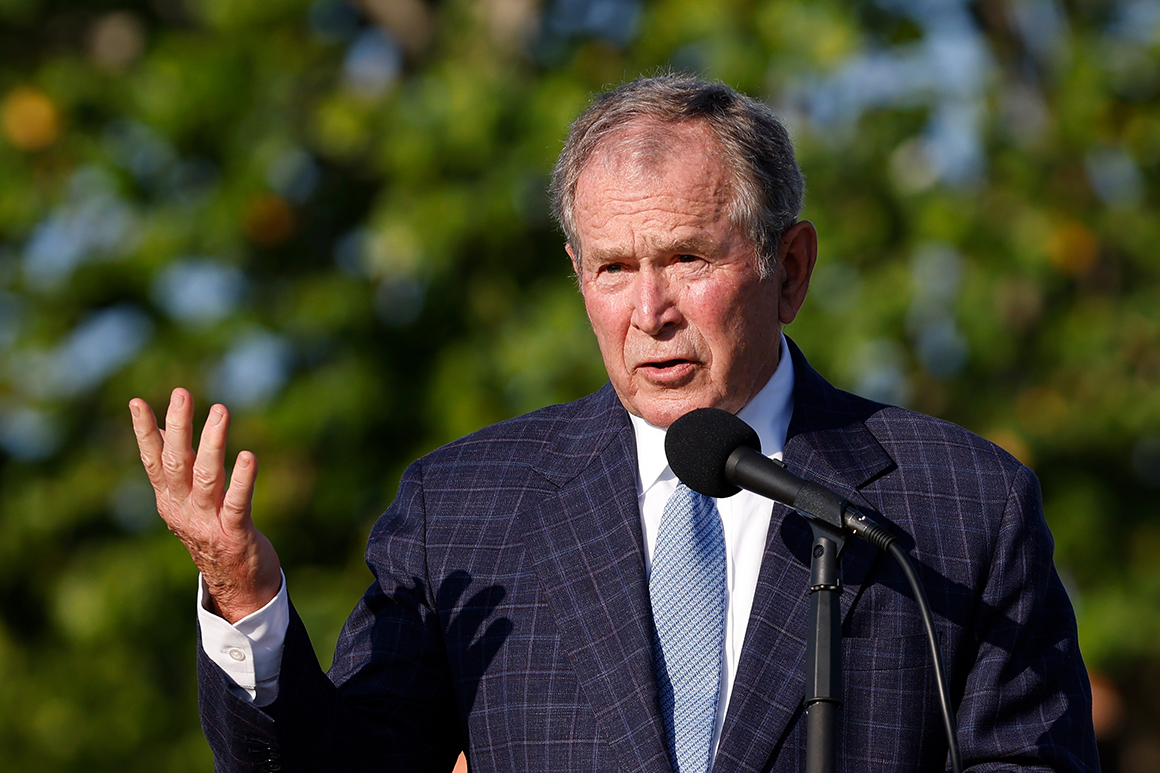Bush slams Afghanistan withdrawal…