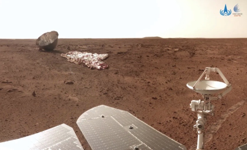 China’s Mars rover Zhurong ethical found out its parachute and backshell (video)