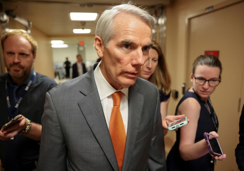 U.S. senators tumble tax enforcement from bipartisan infrastructure bill -Portman
