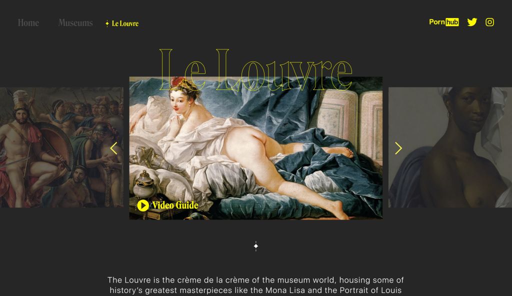 PornHub has launched a museum data for classical nudes