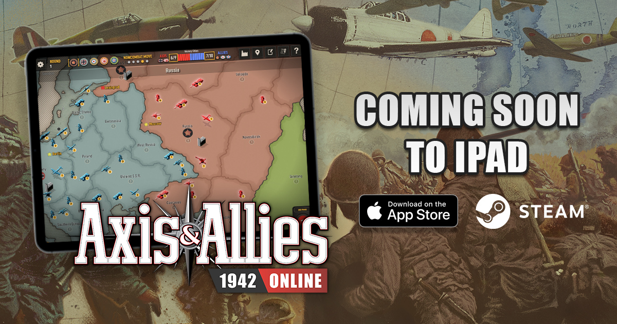 Digital Tabletop Approach Game ‘Axis & Allies 1942 Online’ from Beamdog Is Coming to iPad This Summer, Android Coming Later This one year