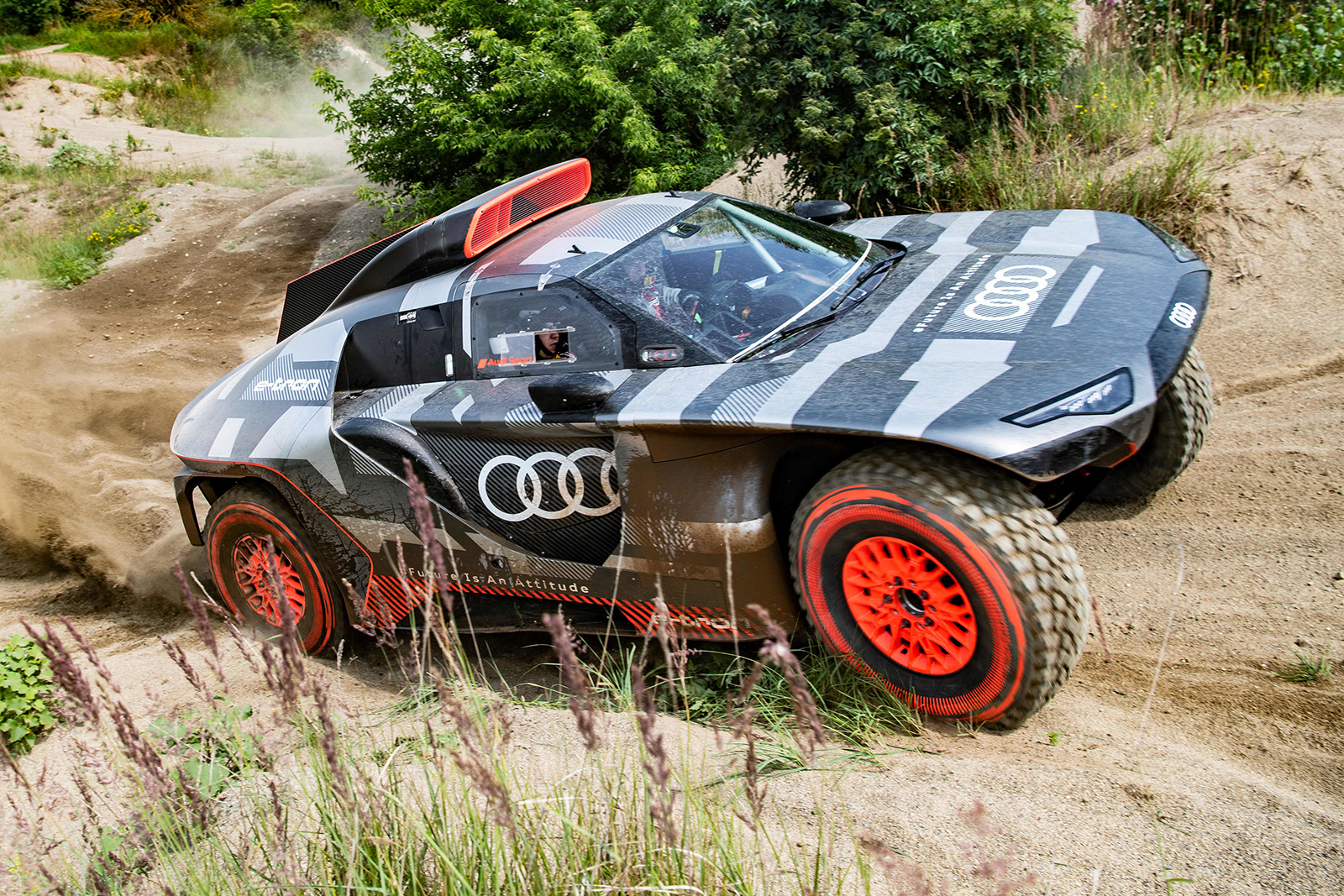 Audi hopes its off-freeway hybrid will win the 2022 Dakar Rally