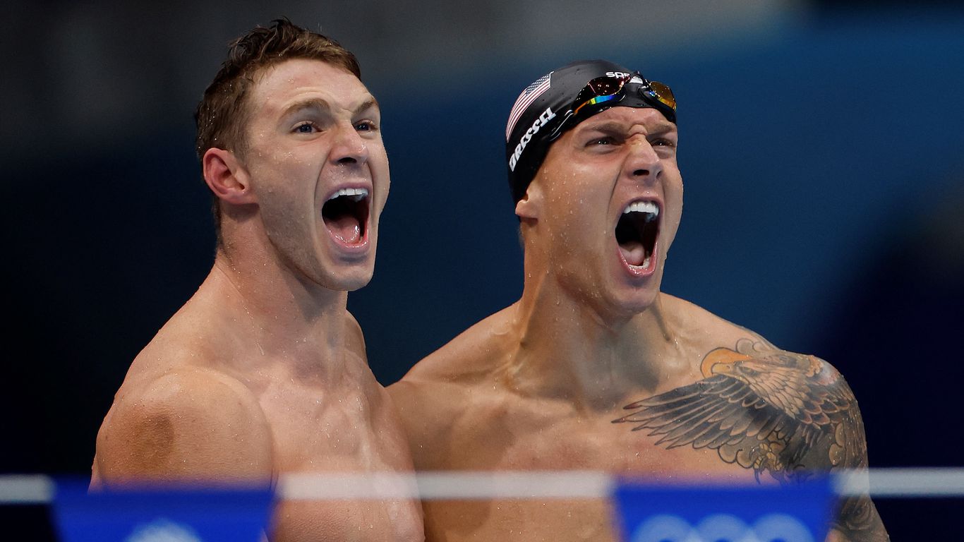 U.S. wins gold in males’s 4×100-meter medley relay