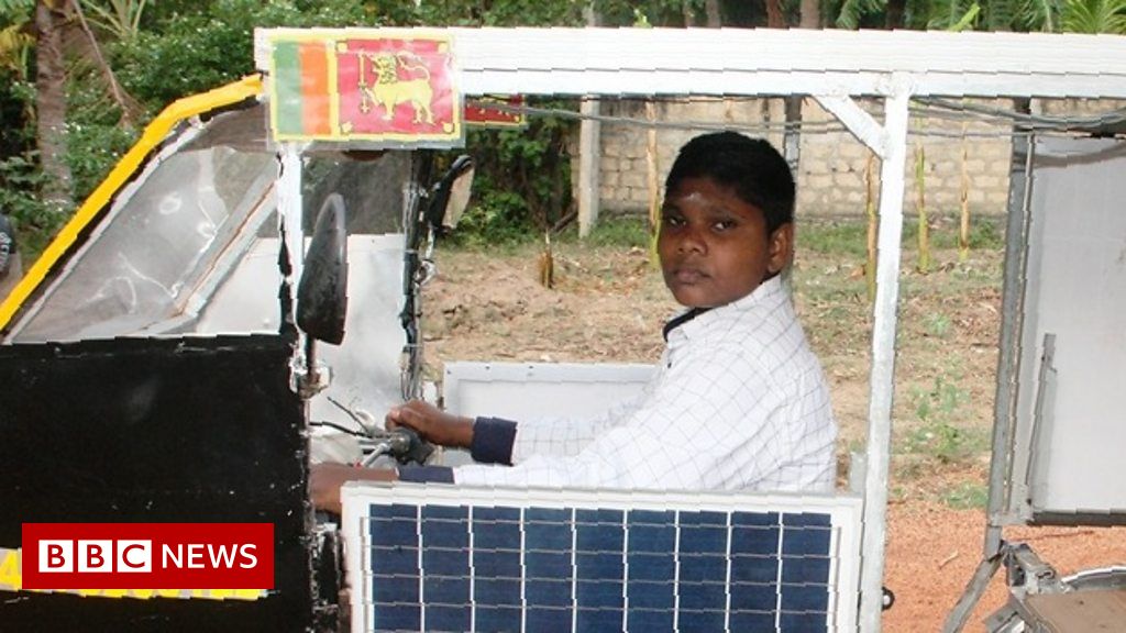Sri Lankan child builds direct voltaic-powered tuk-tuk from scraps [video]