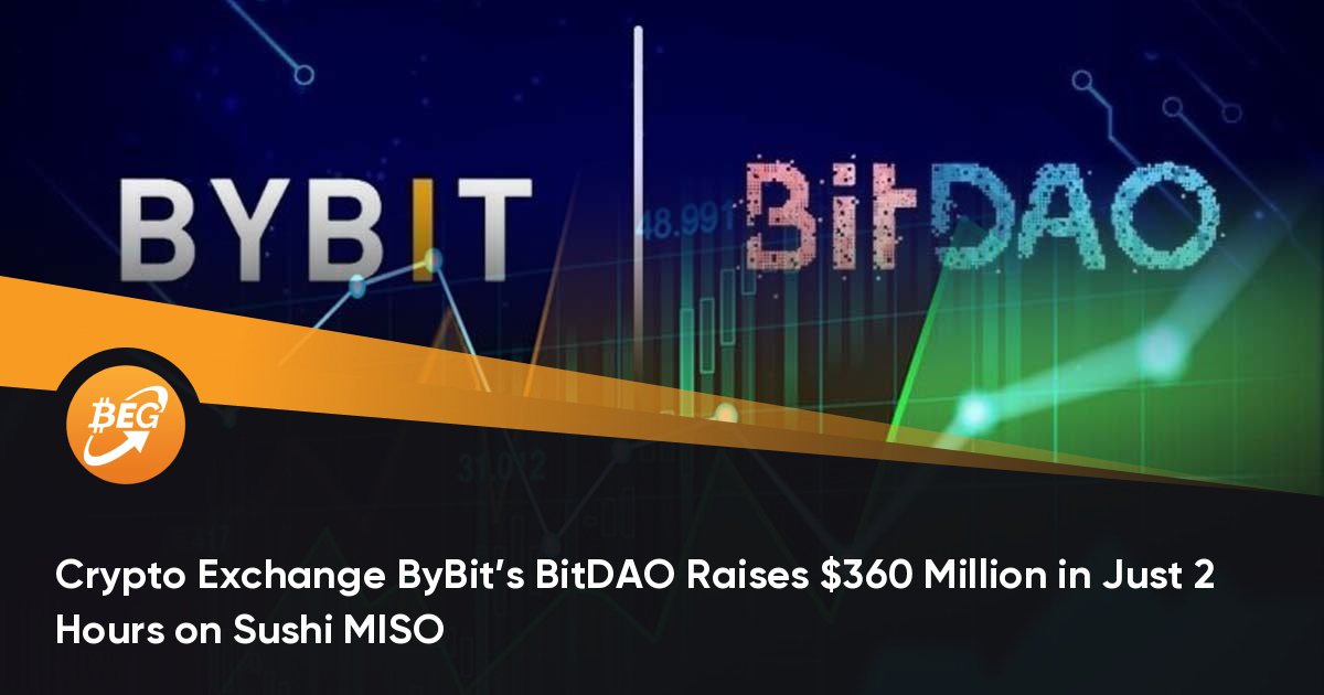 Crypto Substitute ByBit’s BitDAO Raises $360 Million in Correct 2 Hours on Sushi MISO