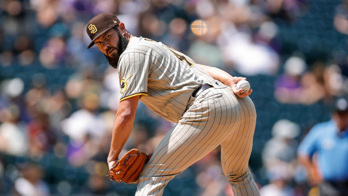 Jake Arrieta enables 5 runs in wretchedness-shortened Padres debut; Rockies invent sweep of spiraling San Diego