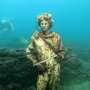 Diving amongst frail ruins where Romans frail to birthday party