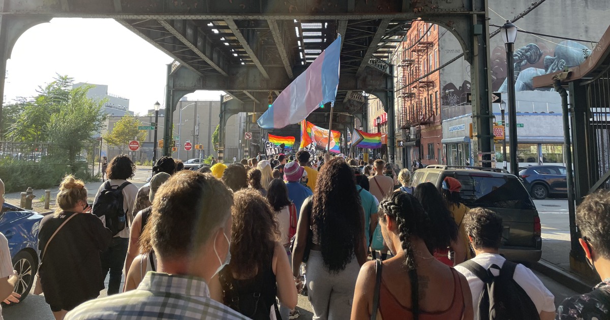 Protesters march in Brooklyn after two males attacked in alleged anti-homosexual assault
