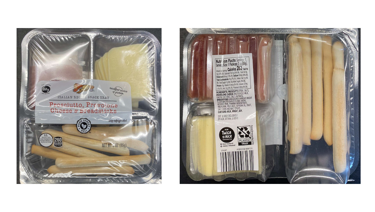 USDA points public alert for bread stick snack packs with meat and cheese
