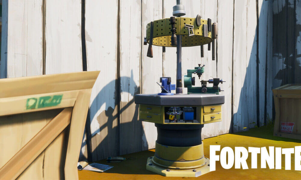 The vogue to toughen weapons in Fortnite Season 8: toughen benches, vending machines, & crafting