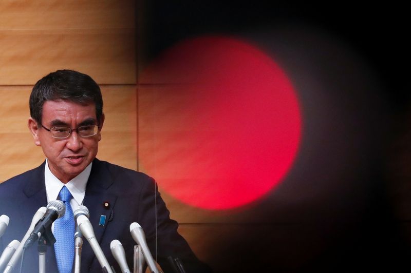 Japan PM contender Kono needs renewable energy, 5G to be focal point of stimulus package