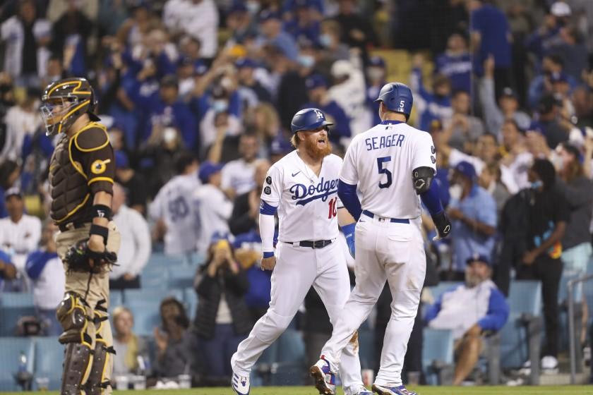 Dodgers affirm support with four homers in eighth inning to beat Padres