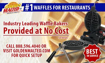 Waffle Irons Supplied at No Designate – #1 Waffles for Restaurants – Simplest with Golden Malted