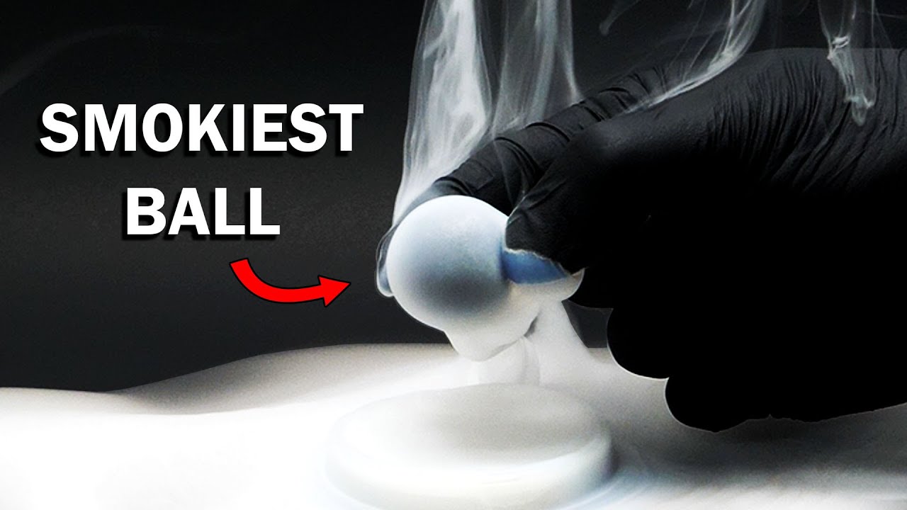 Dipping a ball in titanium tetrachloride to make the field’s smokiest ball