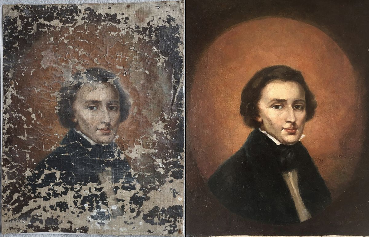 Chopin Portrait Supplied At Flea Market Is From nineteenth Century