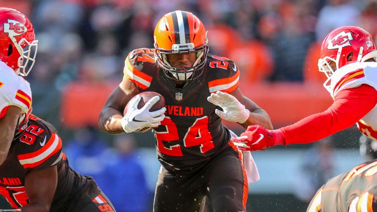 Browns RB Chubb (calf) gained’t play vs. Cardinals