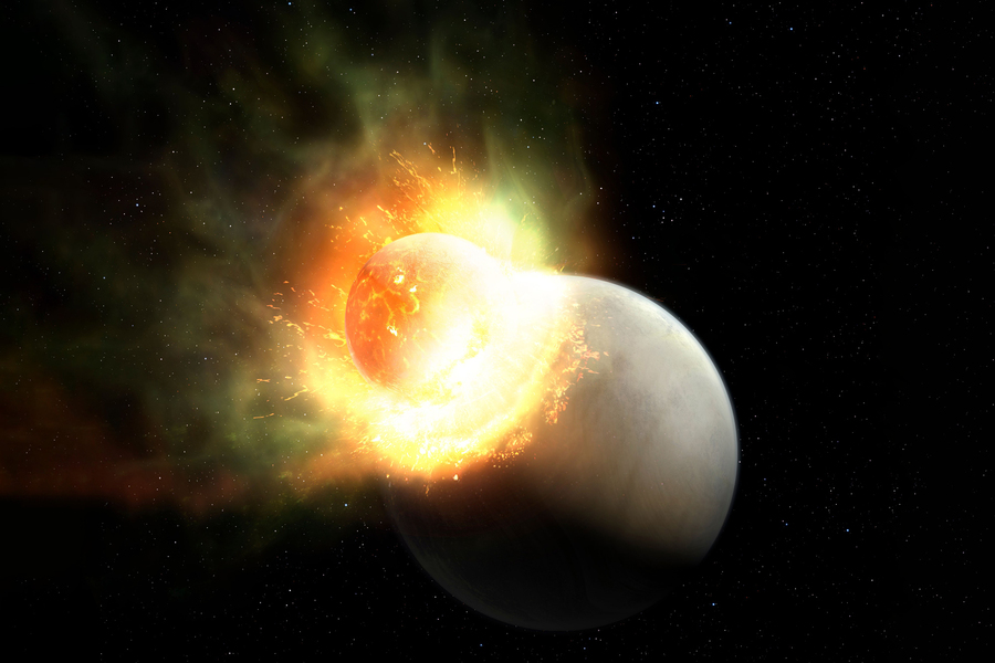 An alien planet lost its atmosphere to an big impression