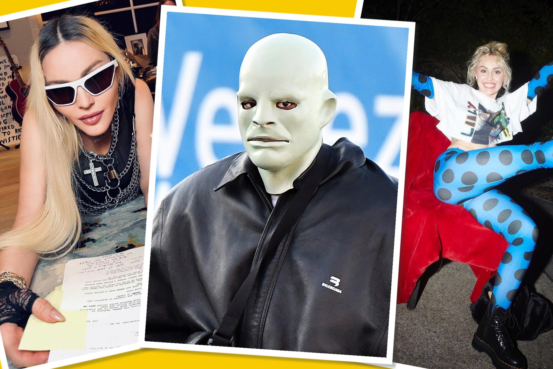 Most efficient vital person snaps of the week: Yeezy channels Michael Myers, Miley’s on the dot and more