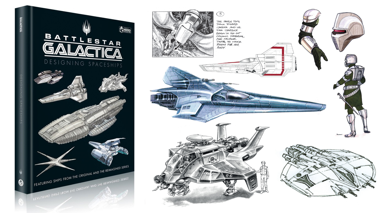 Here’s an queer 1st spy at ‘Battlestar Galactica: Designing Spaceships’ from Hero Collector